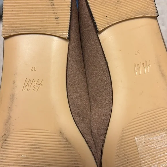 H&M Brown/Copper Satin Ballet Flats. - Picture 2 of 3